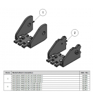 Connecting element of the Kabelschlepp "B" guide for the KS guide